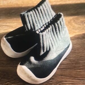 Cozy Black and White Kids Sock Slippers